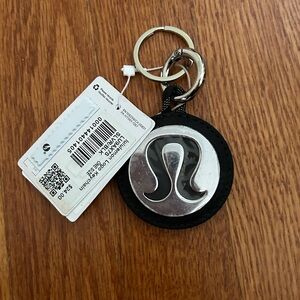 Lululemon Black and Silver Keychain